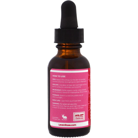 Leven Rose, 100 % puro y aceite de semilla de espino amarillo, 1 fl oz (30 ml)