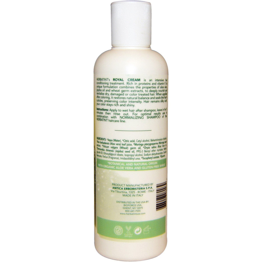 Herbatint, Acondicionador en crema Royal, aloe vera, aceite de jojoba, trigo, 8,79 fl oz (260 ml)