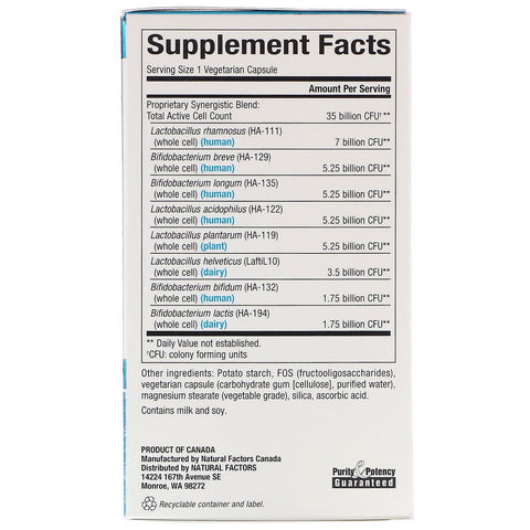 Natural Factors, Ultimate Probiotic, para personas mayores, 35 mil millones de UFC, 30 cápsulas vegetarianas