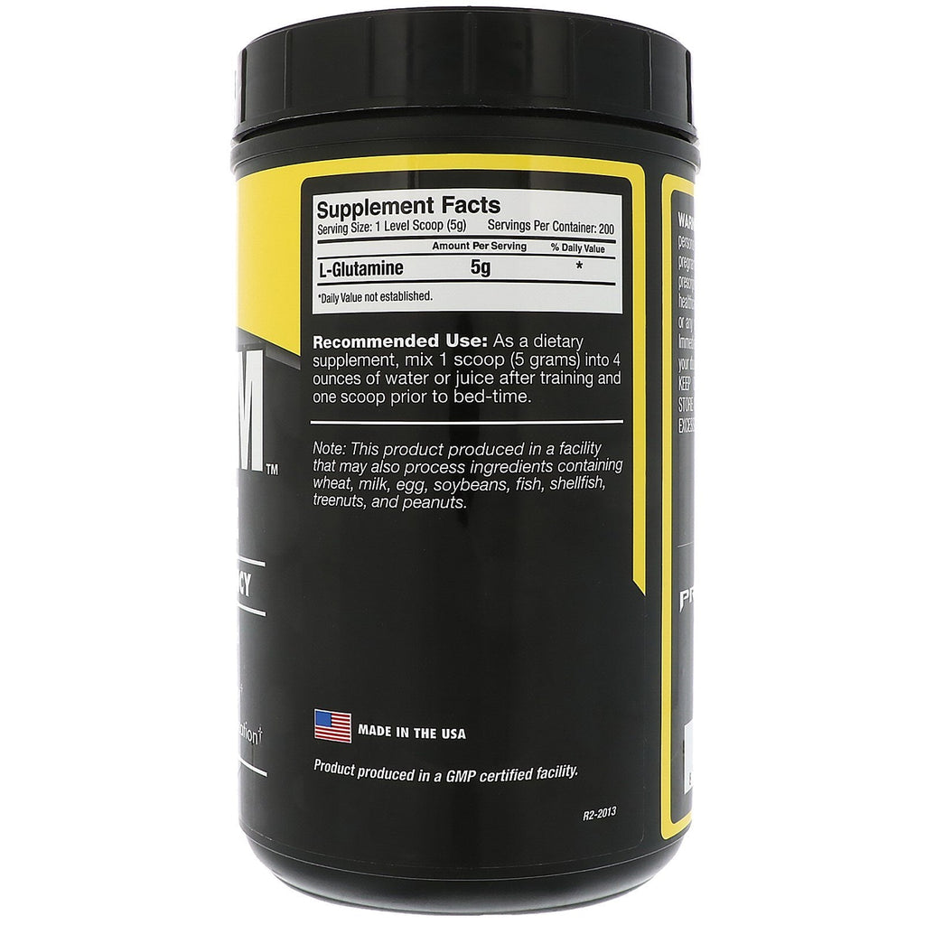 Primaforce, Glutaform, 100% L-Glutamin, Utilsat, 1000 g