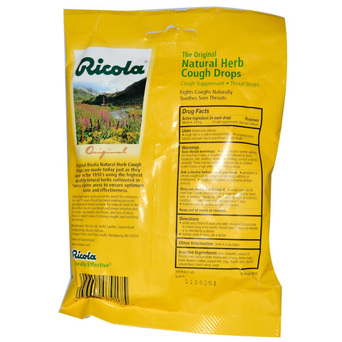 Ricola, las pastillas para la tos de hierbas naturales originales, 21 gotas