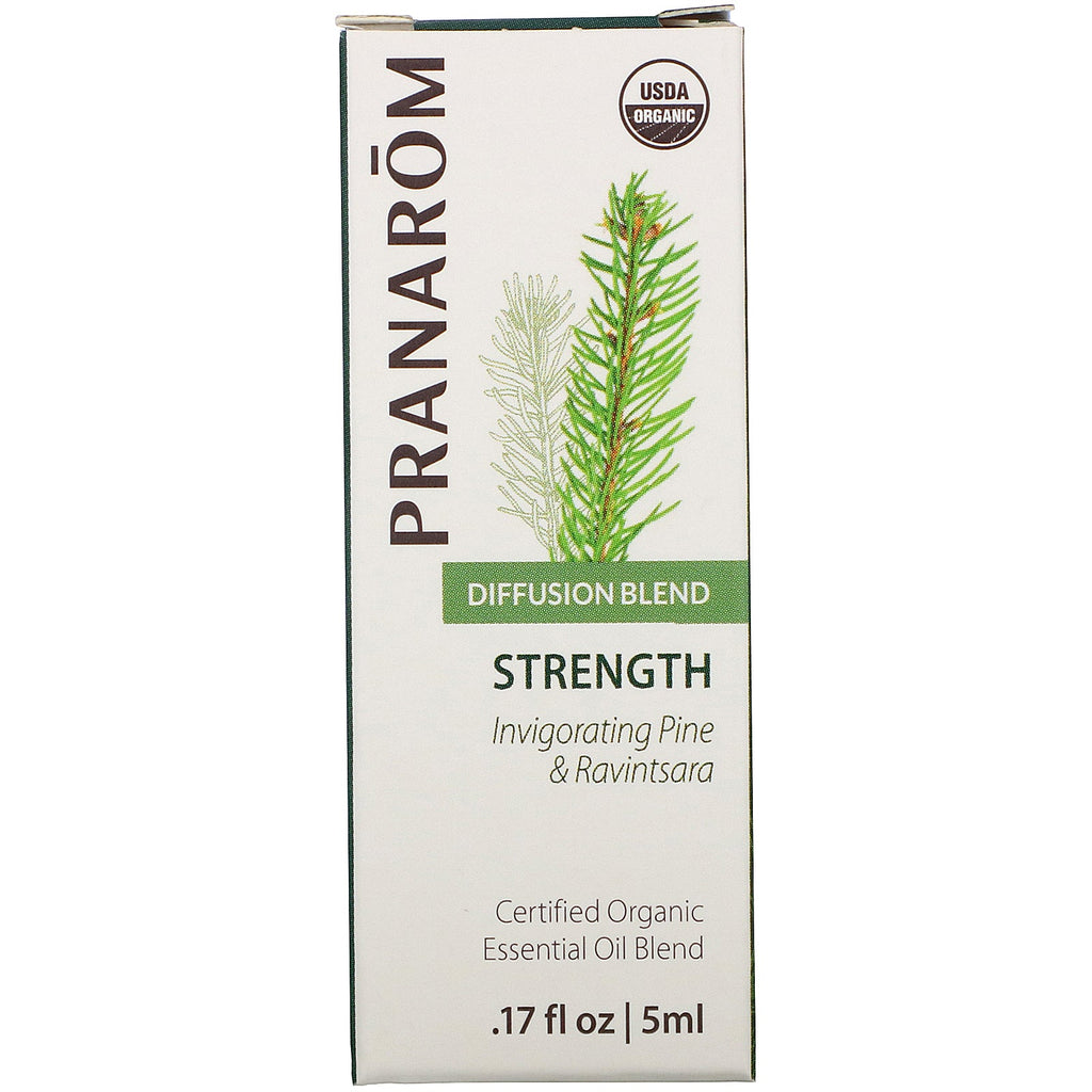 Pranarom, Aceite esencial, Mezcla de difusión, Fuerza, 0,17 fl oz (5 ml)