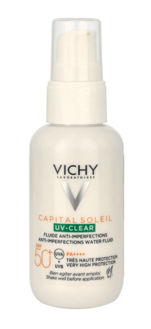 Vichy Capital Soleil UV Clear Agua Anti-Imperfecciones SPF50 40 ml