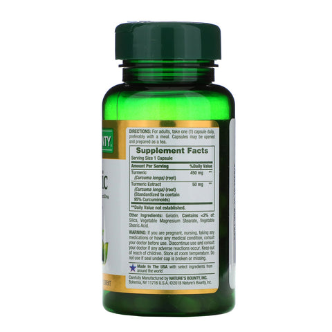 Nature's Bounty, Cúrcuma, 450 mg, 60 cápsulas