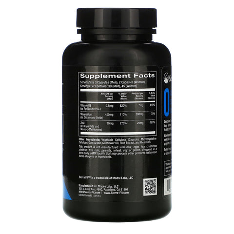 Sierra Fit, Zink, Magnesium & Vitamin B6, 90 Veggie-kapsler