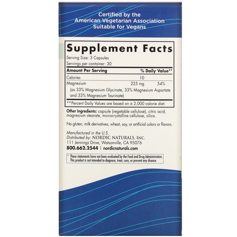 Nordic Naturals, Magnesium Complex, 90 kapsler