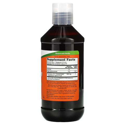 Now Foods, Líquido de saúco, 500 mg, 8 fl oz (237 ml)