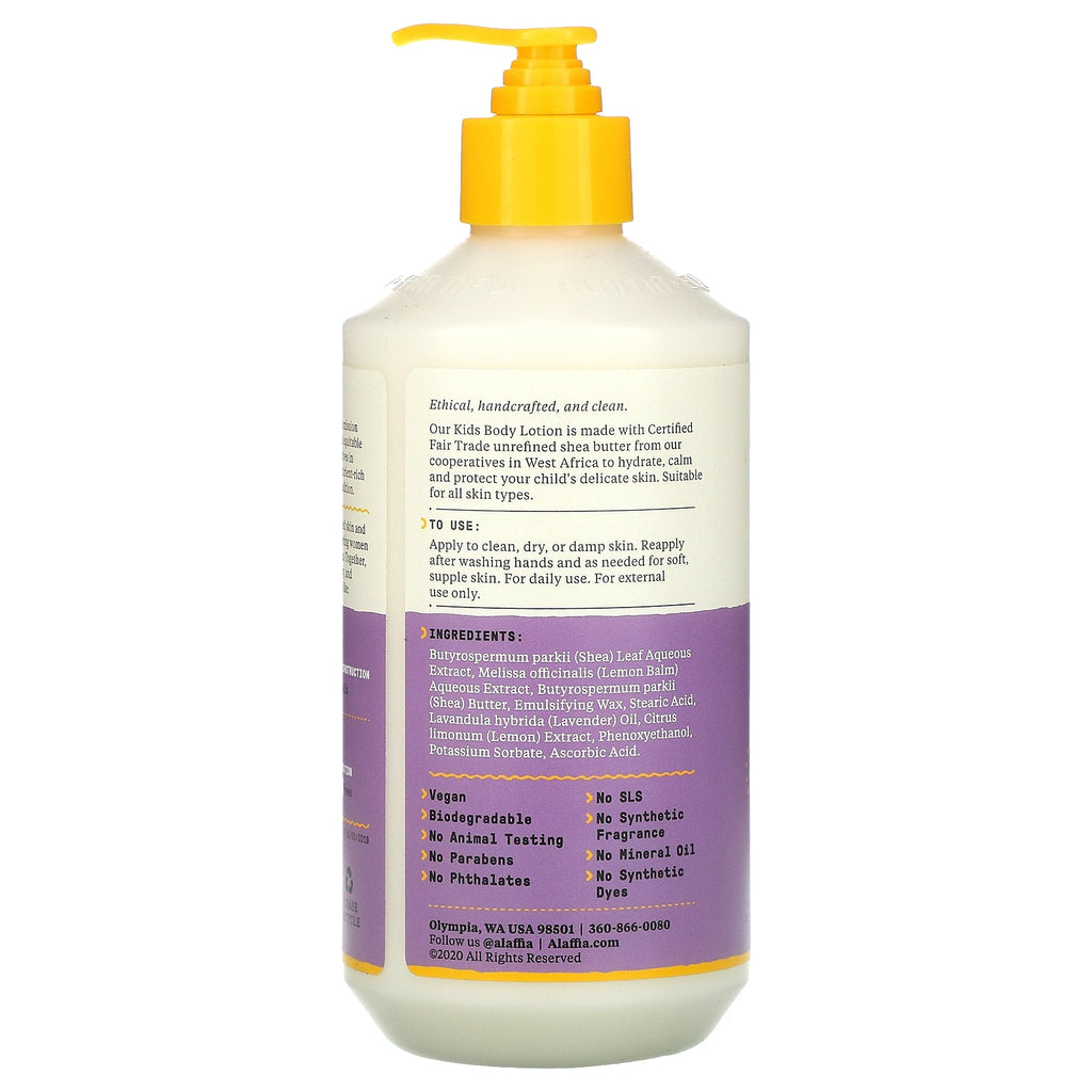 Alaffia, Kids, Body Lotion, Lemon Lavendel, 16 fl oz (476 ml)