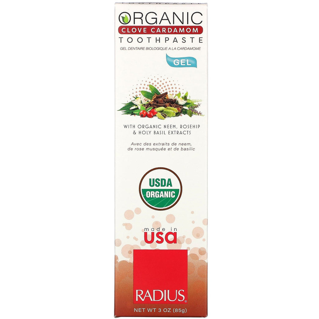 RADIUS, Gel Tandpasta, Fed Kardemomme, 3 oz (85 g)