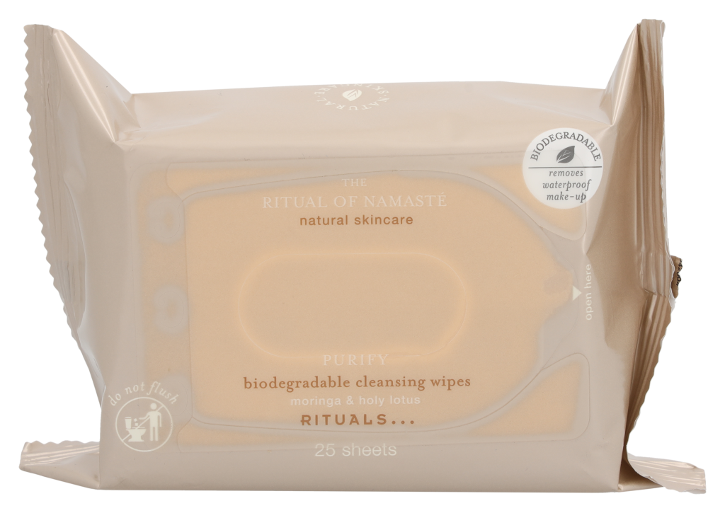 Rituals Namaste Purify Biodegradable Cleansing Wipes 25 piece