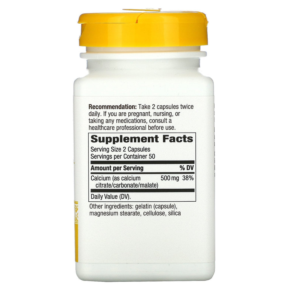 Nature's Way, Calciumcitrat, 500 mg, 100 kapsler