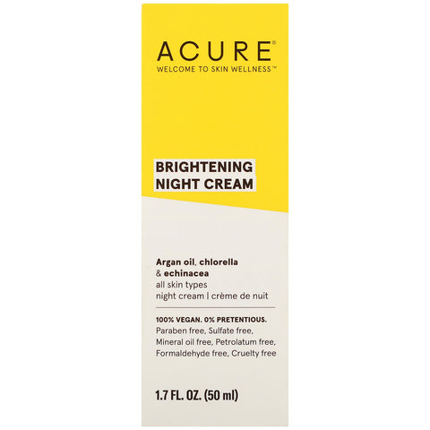 Acure, Crema de noche iluminadora, 50 ml (1,7 oz. líq.)