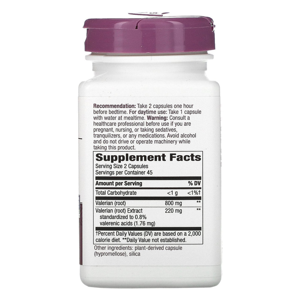 Nature's Way, Valeriana, 220 mg, 90 cápsulas veganas