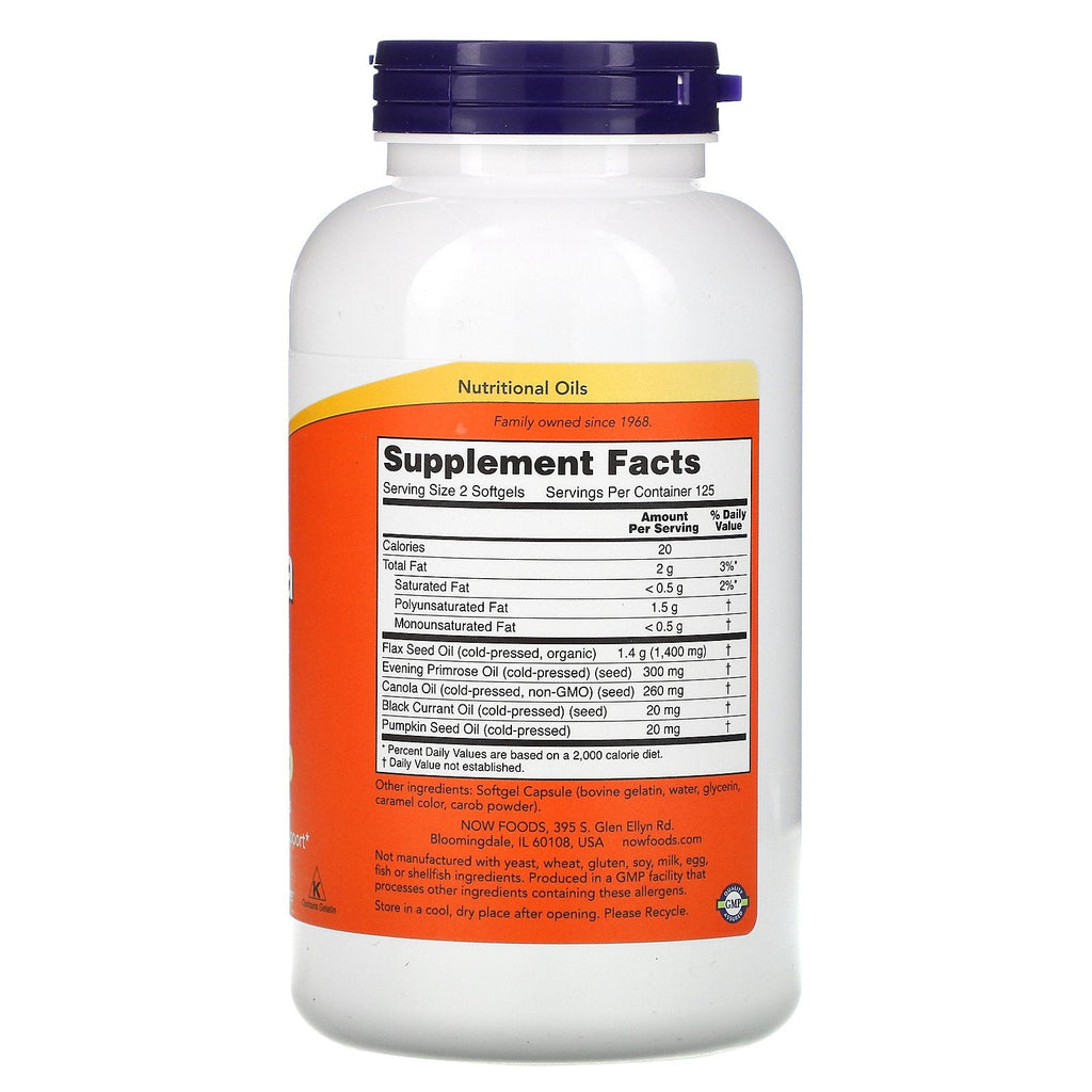 Now Foods, Omega 3-6-9, 1.000 mg, 250 softgels