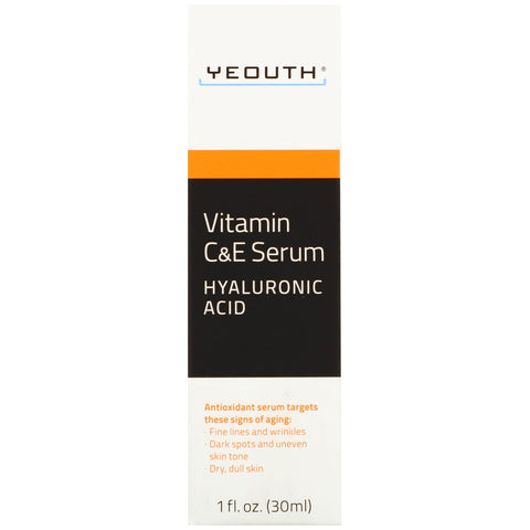 Youth, Vitamin C & E Serum, 1 fl oz (30 ml)