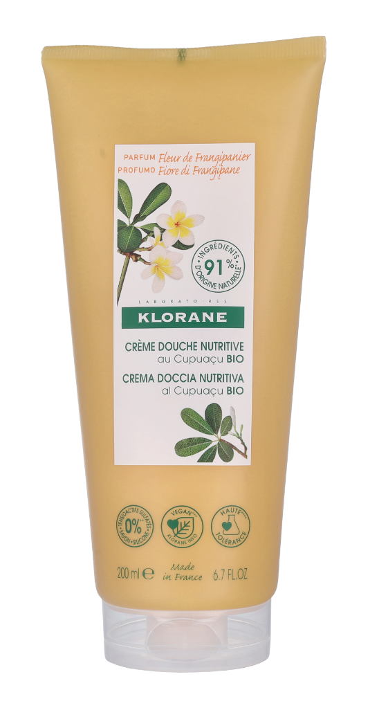 Klorane Brusecreme Med Økologisk Cupuacu Frangipani Blomst 200 ml