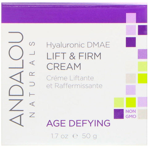 Andalou Naturals, Lift & Firm Cream, Hyaluronic DMAE, 1,7 oz (50 g)