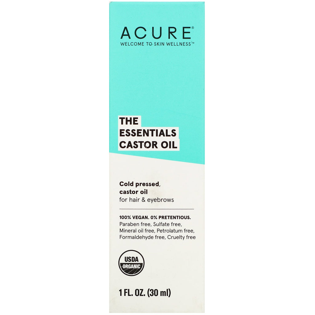 Acure, The Essentials ricinusolie, 1 fl oz (30 ml)