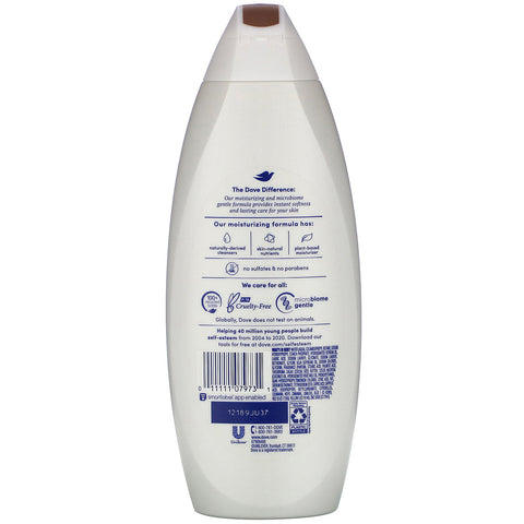 Dove, Gel de baño nutritivo, restaurador, manteca de coco y manteca de cacao, 22 fl oz (650 ml)