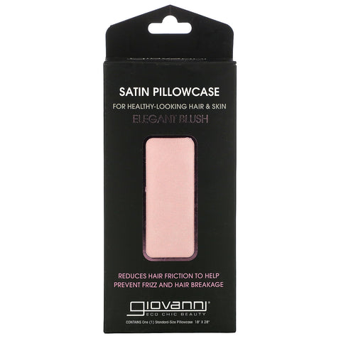 Giovanni, funda de almohada de satén, rubor elegante, 1 funda de almohada