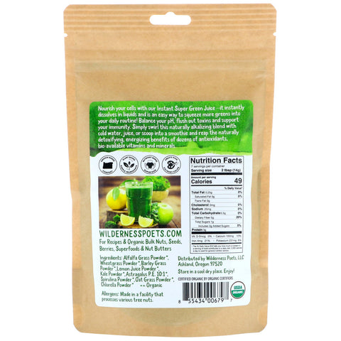 Wilderness Poets, Super Green Juice Powder, 3,5 oz (99 g)