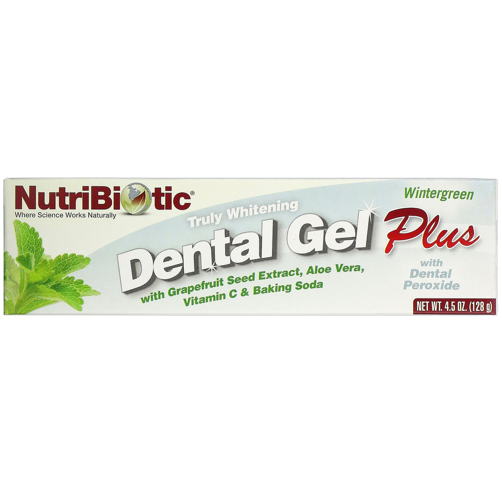 NutriBiotic, Dental Gel Plus, Truly Whitening, Wintergreen, 4,5 oz (128 g)