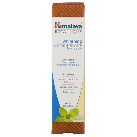 Himalaya, Botanique, pasta de dientes blanqueadora de cuidado completo, simplemente menta, 5,29 oz (150 g)