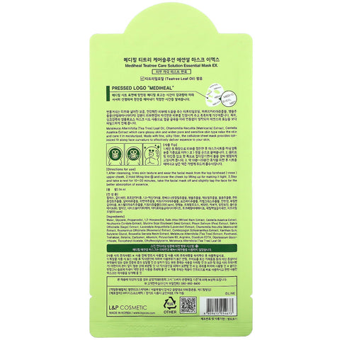 Mediheal, Line Friends, Teatree Care Solution Essential Beauty Mask EX, 1 ark, 24 ml