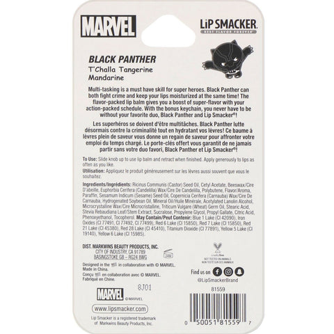 Lip Smacker, Marvel Superhero Balm, Black Panther, T'Challa Tangerine, 0.14 oz (4 g)