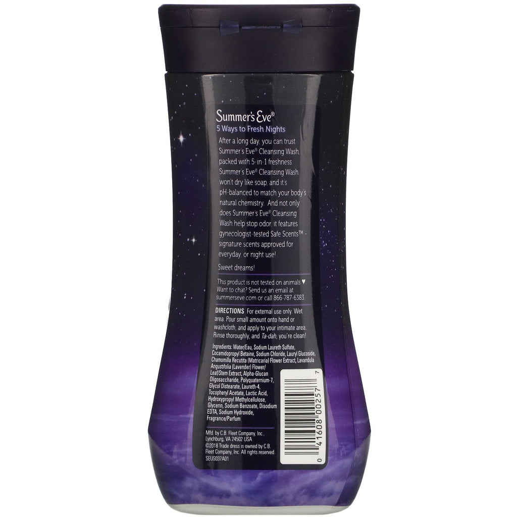 Sommeraften, lavendel natrensende vask, følsom hud, 12 fl oz (354 ml)