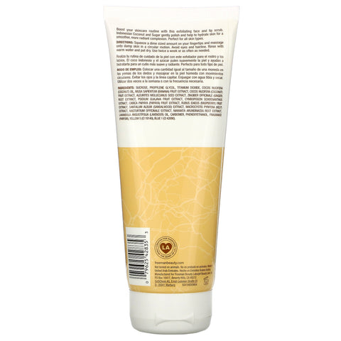 Freeman Beauty, Exfoliating Face Scrub, Indonesian Coconut, 6 fl oz (175 ml)