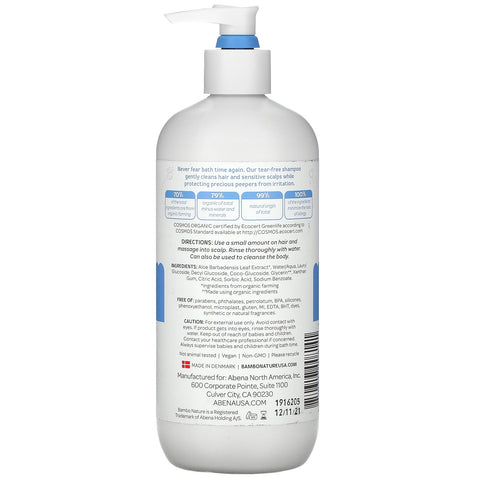 Bambo Nature, Champú para bebés transparente para lágrimas, 500 ml (16,9 oz. líq.)