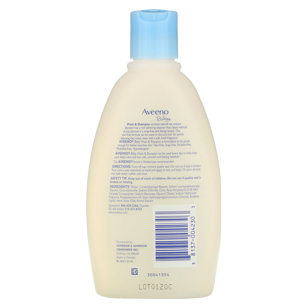 Aveeno, Baby, Wash & Shampoo, Lightly Scented, 12 fl oz (354 ml)