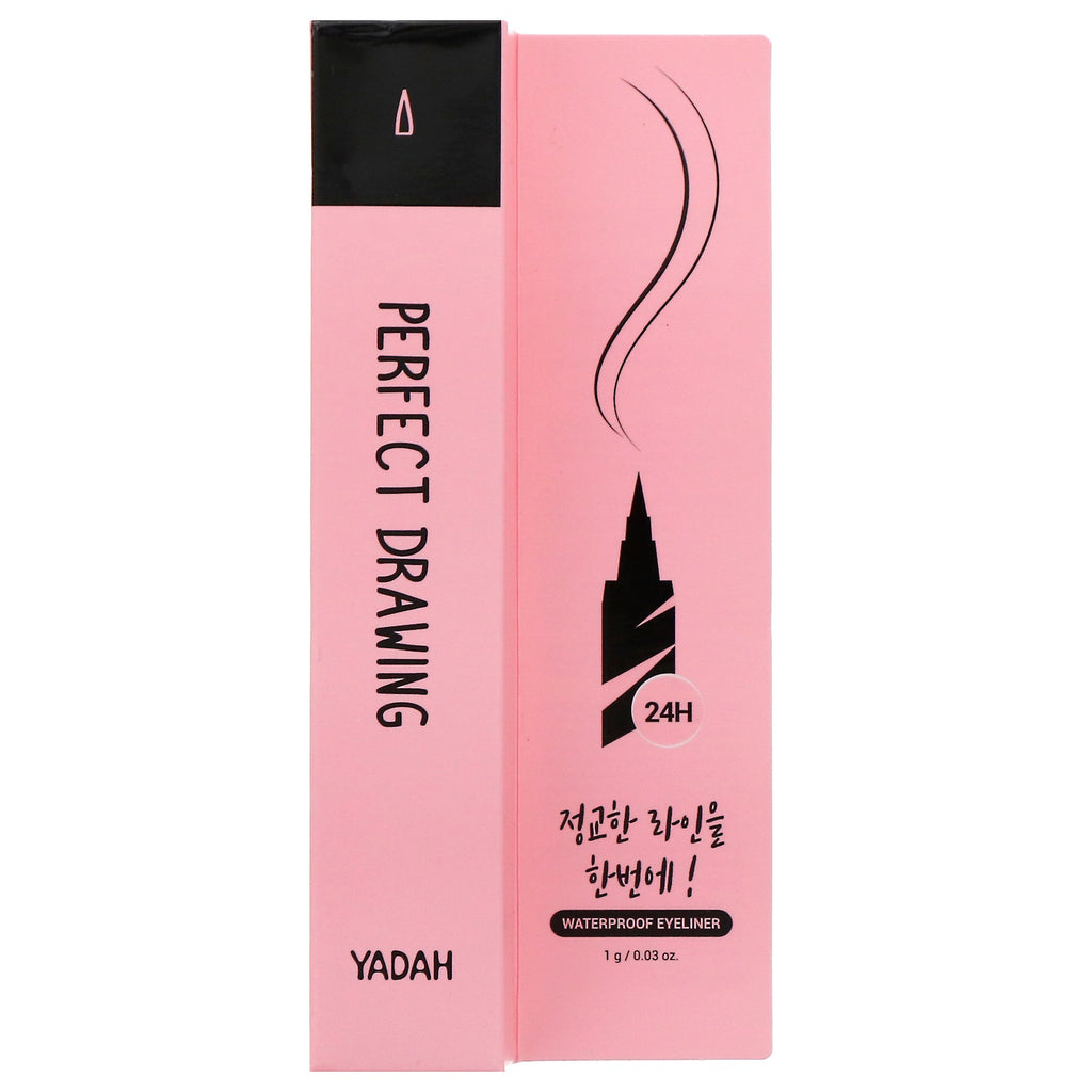 Yadah, Perfect Drawing, Delineador de ojos resistente al agua, 03 Pro Liner Black, 1 g (0,03 oz)