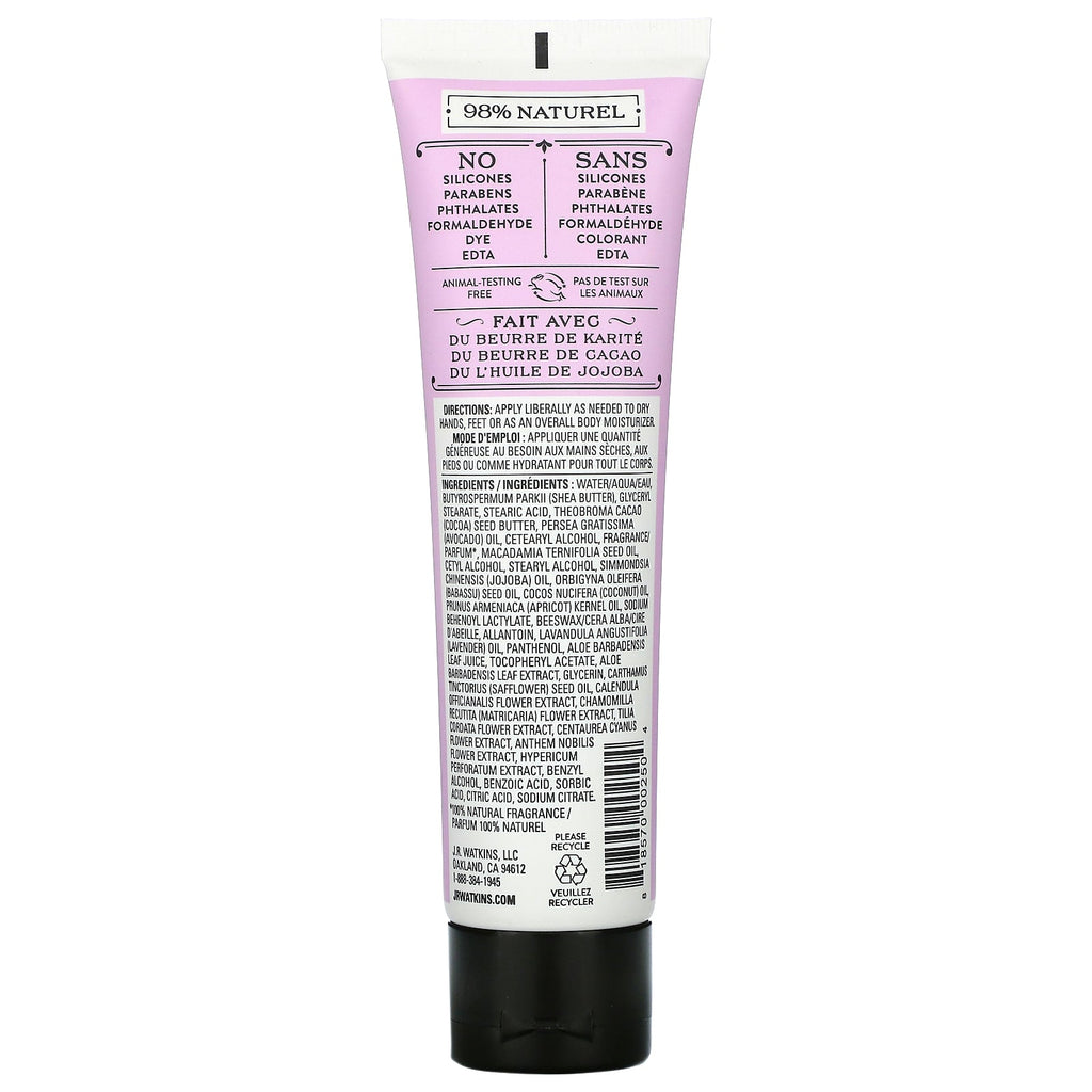 JR Watkins, Crema para manos, Lavanda, 3,3 oz (95 g)