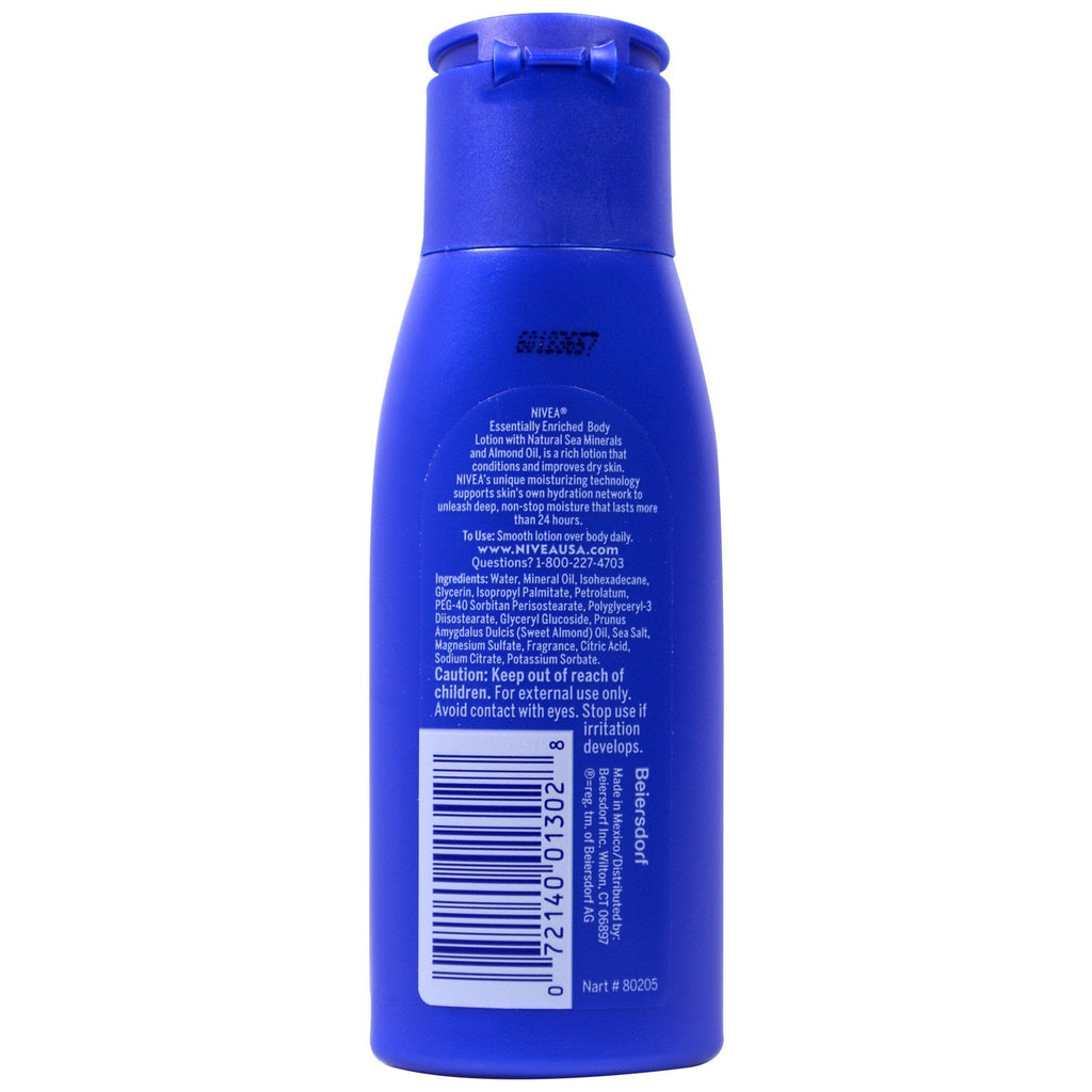 Nivea, bodylotion, essentielt beriget, mandelolie, 2,5 fl oz (75 ml)