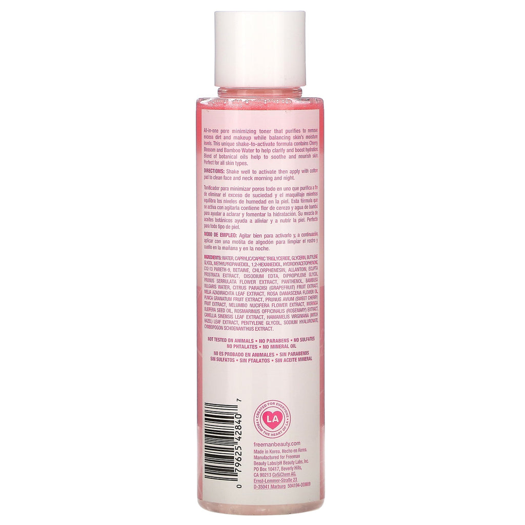 Freeman Beauty, Korean Cherry Blossom Toner, Pore Minimizer, Hydrating, 6.1 fl oz (180 ml)