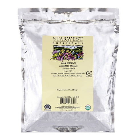 Starwest Botanicals, spidskommen frø, 1 lb (453,6 g)