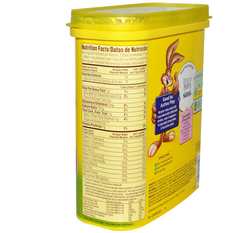 Nesquik, Nestlé, chokoladesmag, uden tilsat sukker, 16 oz (453 g)