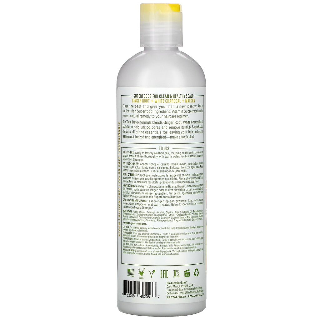 Petal Fresh, Acondicionador Total Detox, Raíz de jengibre, Carbón blanco, Matcha, 12 fl oz (355 ml)