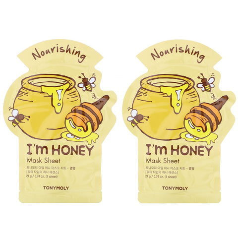 Tony Moly, I'm Honey, juego de mascarilla y crema para manos, juego de 4 piezas