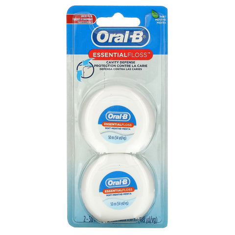 Oral-B, Essential Floss Value Pack, Mint, 2 Pack, 54.6 yd (50 m) Each