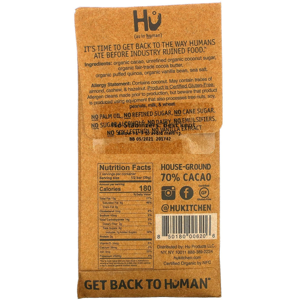 Hu, Vanilla Crunch Dark Chocolate, 2.1 oz (60 g)