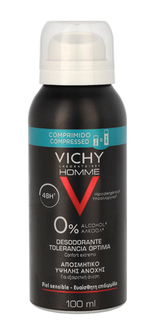 Vichy Homme Desodorante Spray 48H Tolerancia Óptima 100 ml