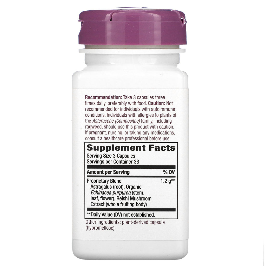 Nature's Way, Equinácea, Astrágalo y Reishi, 1200 mg, 100 Cápsulas Veganas