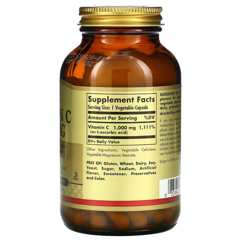 Solgar, Vitamina C, 1.000 mg, 100 Cápsulas Vegetales