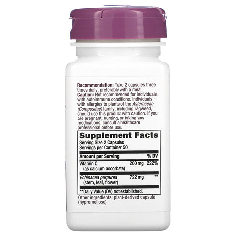 Nature's Way, Equinácea y Vitamina C, 922 mg, 100 Cápsulas Veganas