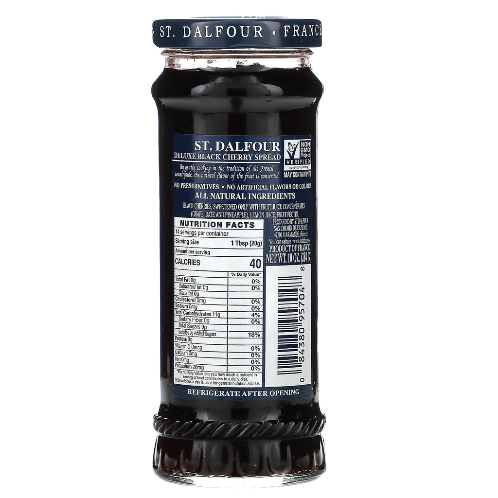 St. Dalfour, Black Cherry, Deluxe Black Cherry Spread, 10 oz (284 g)