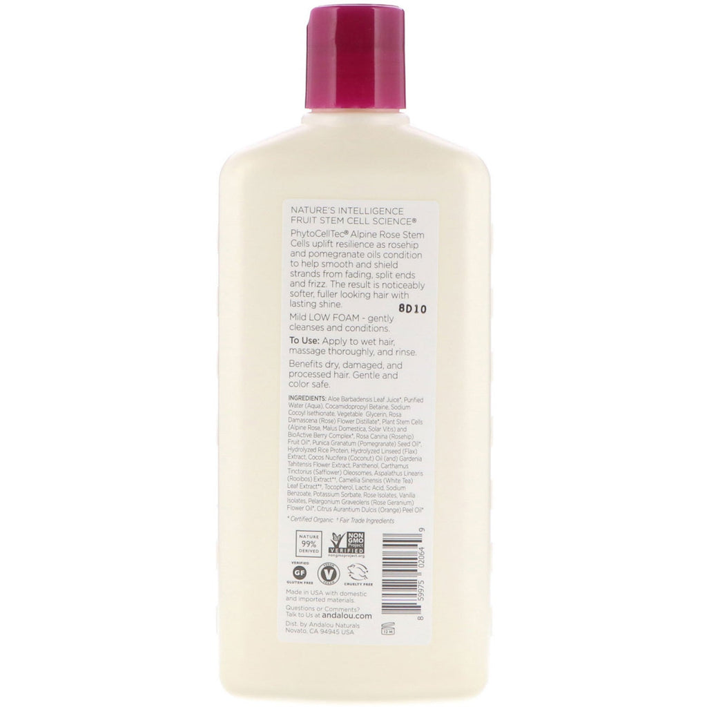 Andalou Naturals, Shampoo, Color Care, For Infused Moisture, 1000 Roses Complex, 11.5 fl oz (340 ml)