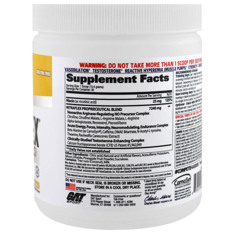 GAT, NITRAFLEX, Piña Colada, 11 oz (312 g)